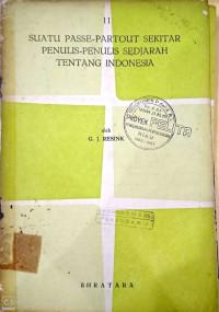 Suatu Passe-Partout Sekitar Penulis - Penulis Sedjarah Tentang Indonesia