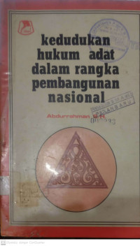 Image of Kedudukan Hukum Adat Dalam Rangka Pembangunan Nasional
