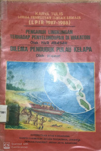 Pengaruh lingkungan terhadap penyeludupan di wakatobi