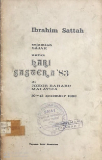 Sejumlah Sajak Untuk hari Sastera