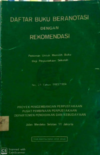 Daftar Buku Beranotasi Dengan Rekomendasi