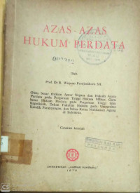 Azas - Azas Hukum Perdata