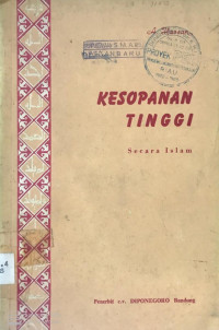 Kesopanan Tinggi Secara Islam