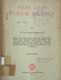 Azas-Azas Hukum Perdata