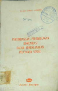 Image of Pertimbangan-Pertimbangan Komunikasi Dalam Merencanakan Pelayanan Sosial