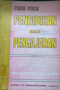 Pokok-pokok Pendidikan Dan Pengajaran
