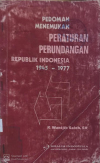 Pedoman Menemukan Peraturan Perundangan Republik Indonesia 1945-1977