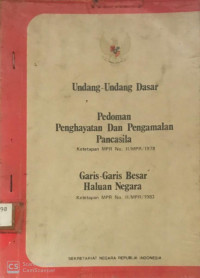Undang - Undang Dasar  Pedoman Penghayatan dan Pengalaman Pancasila