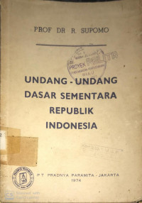 Image of Undang - Undang Dasar Sementara Republik Indonesia