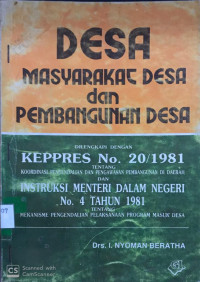 Image of Desa, Masyarakat Desa dan Pembangunan Desa