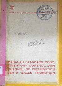 Masalah Standard Cost, Inventory Control dan Channel Of Distribution Serta Sales Promotion