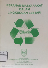 Peranan Masyarakat Dalam Lingkungan Lestari