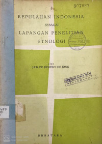 Image of Kepulauan Indonesia Sebagai Lapangan Penelitian Etnologi