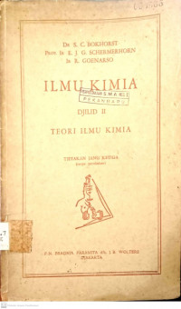 ILMU KIMIA DJILID II TEORI ILMU KIMIA